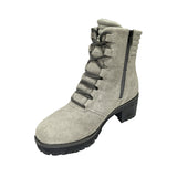 women cow suede leather snow  shoes waterproof ankle boots high-heeled fur lining Waterproof insulated ladies snow boots