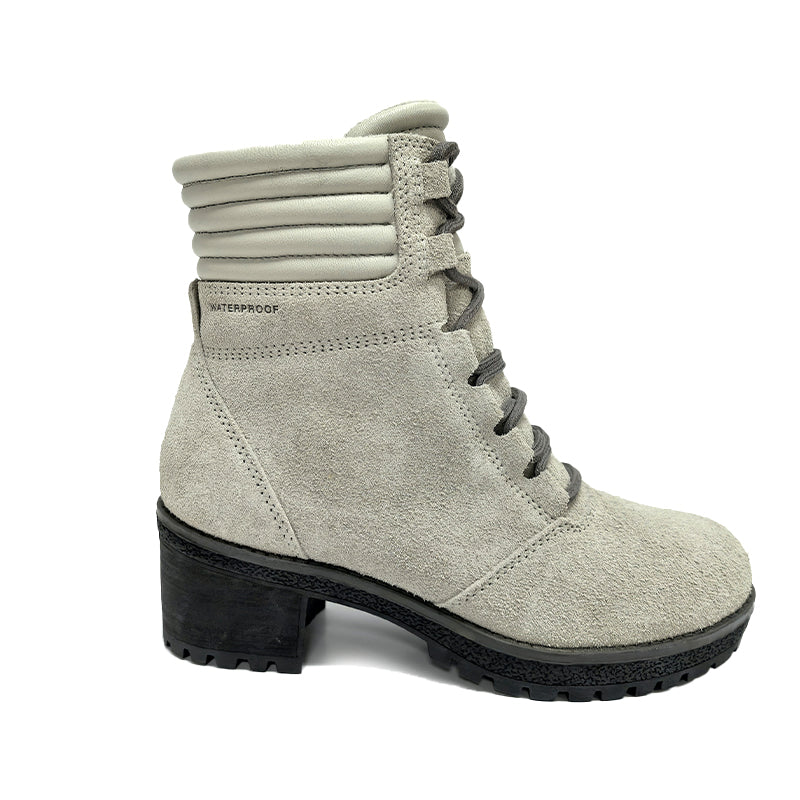 women cow suede leather snow  shoes waterproof ankle boots high-heeled fur lining Waterproof insulated ladies snow boots