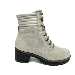 women cow suede leather snow  shoes waterproof ankle boots high-heeled fur lining Waterproof insulated ladies snow boots