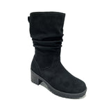 women cow suede leather snow shoes waterproof boots high-heeled boots Waterproof insulated ladies snow boots